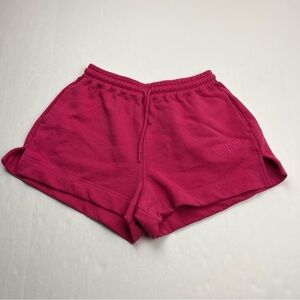 Ganni‎ Pink Software Mini Shorts Womens Size Medium Athleisure Athletic *FLAWED